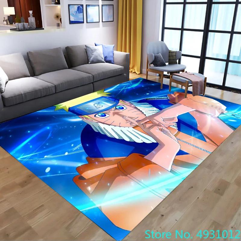 Bathroom Carpet Anime Uzumaki Naruto Cartoon Plush Rug Living Room Floor Mat Kitchen Bedroom Washable Non-slip Door Mats