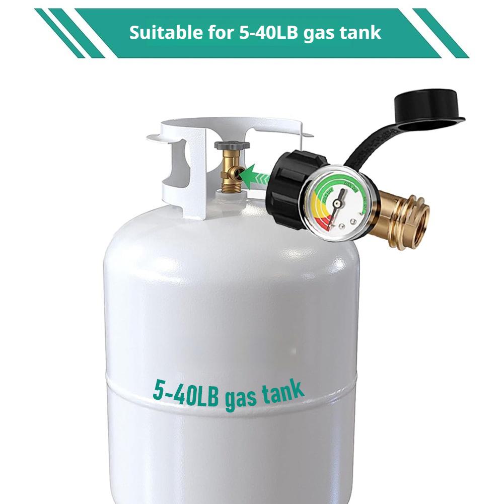 Индикатор уровня газа для пропанового баллона, Универсальный индикатор уровня газа для пропановых баллонов 5-40 фунтов, Индикатор уровня газа для гриля, обогревателя, кемпера, QCC1