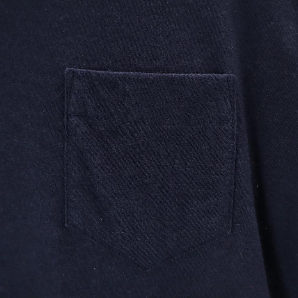 Sacai Made In Japan Linen Blend Short Sleeve Fringe T-shirt 2 Navy Poke T Women Used