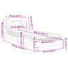 Viana  Bed with Mattress Gray 80 x 200 cm Faux Leather