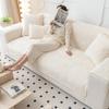 Winter Plush Non-Slip Sofa Cushion Modern Leather Cover Soft Seat Pad for Home Decor