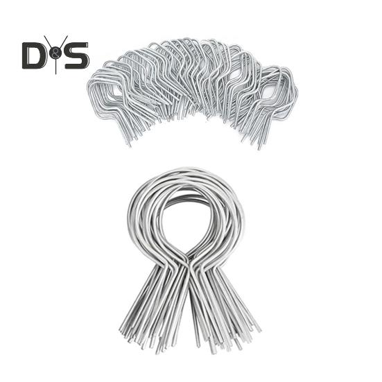 100 шт. оцинкованных зажимов для проволоки для забора, простая установка, надежные металлические зажимы для столбов забора для любителей делать все своими руками