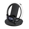6-in-1 Wireless Charger with RGB Ambient Light & Alarm Clock Station for Iphone/Samsung Phone, iWatch/Galaxy Watch, AirPods/Buds
