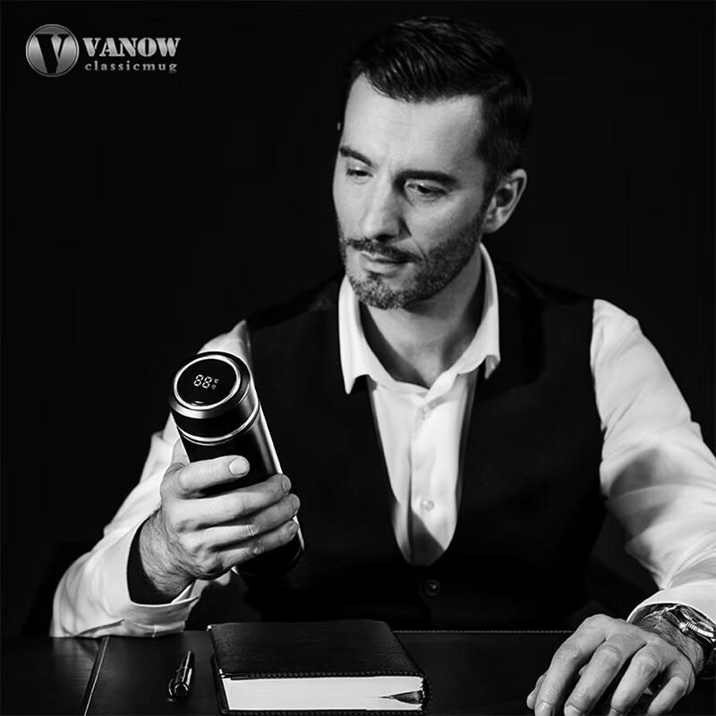 Термокружка Vanow с двойной крышкой