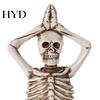 Gothic Yoga Skull Decoration Halloween Skeleton Statue, Funny Dead Figure for Party Decor, Combination Posture Decor Resin Ornament Haunted