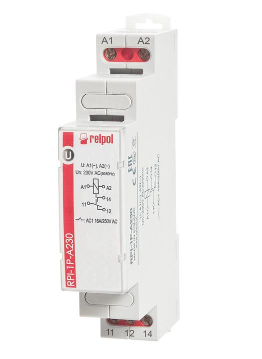 Electromagnetic relay 1P 16A 230V AC AgSnO2 RPI-1P-A230 863360