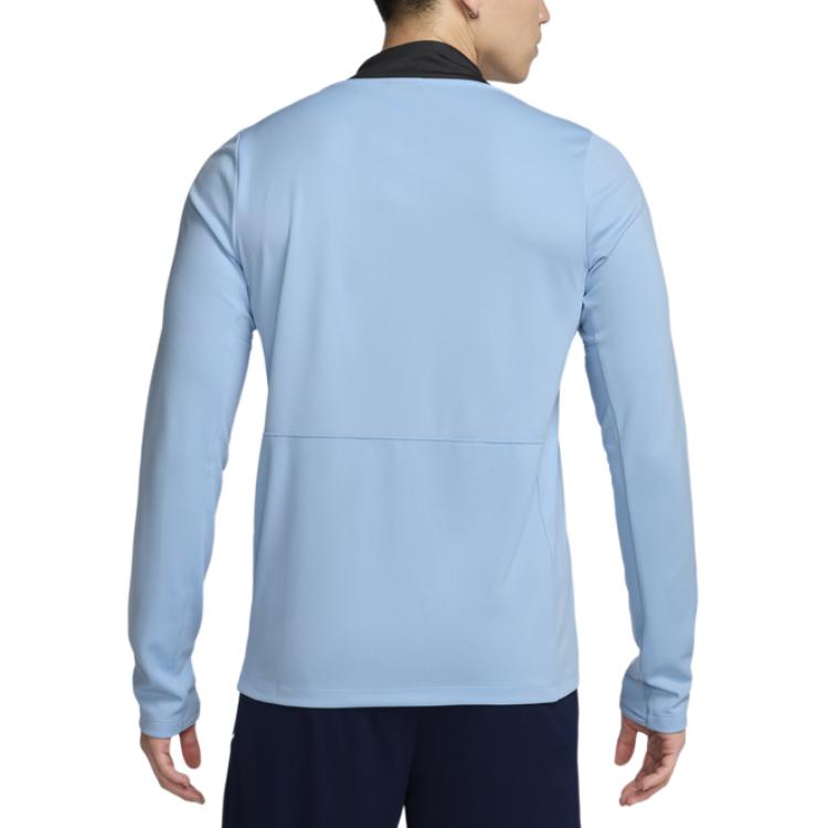 Nike Dri-Fit Шанхай Шэньхуа Дофамин Быстросохнущая Удобная Универсальная Футболка с Длинным Рукавом Мужские Топы Мысленно-синий Угольно-черный Кампусный-синий HM5725-436