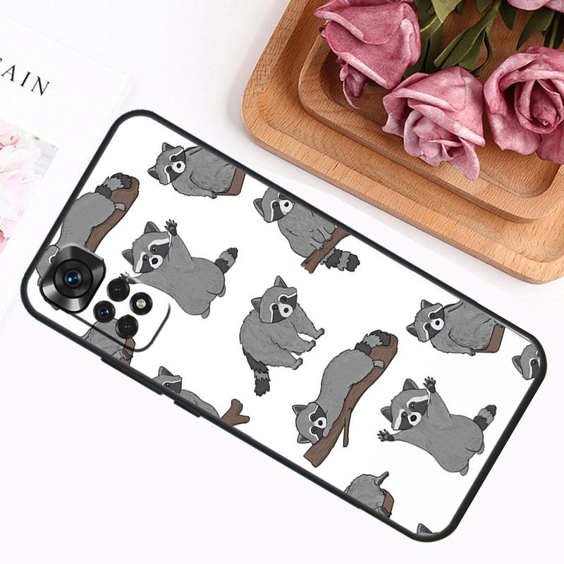 Cute Raccoon Case For Xiaomi Redmi Note 14 Pro 13 12 11 9 10 9S 10S 11S 12S Redmi 14C 13C 10C 12C Cover