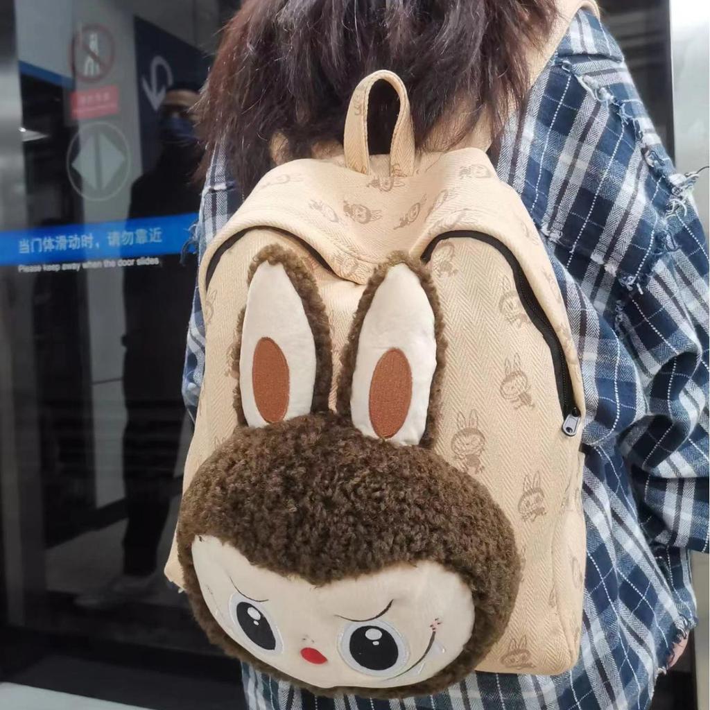 Школьный рюкзак Labubu большой вместимости Новый рюкзак Плюшевый Милый Рюкзак для колледжа Школьный рюкзак CLE