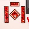 Red God of Wealth Fridge Magnet Chinese Style Refrigerator Decorative Magnet  Spring Festival