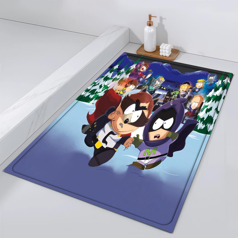 Door Mat S-South Bedside Entrance Bath Floor P-Park Cartoon Decoration Corridor PPC Door Mat Carpet Living Room Cute Balcony