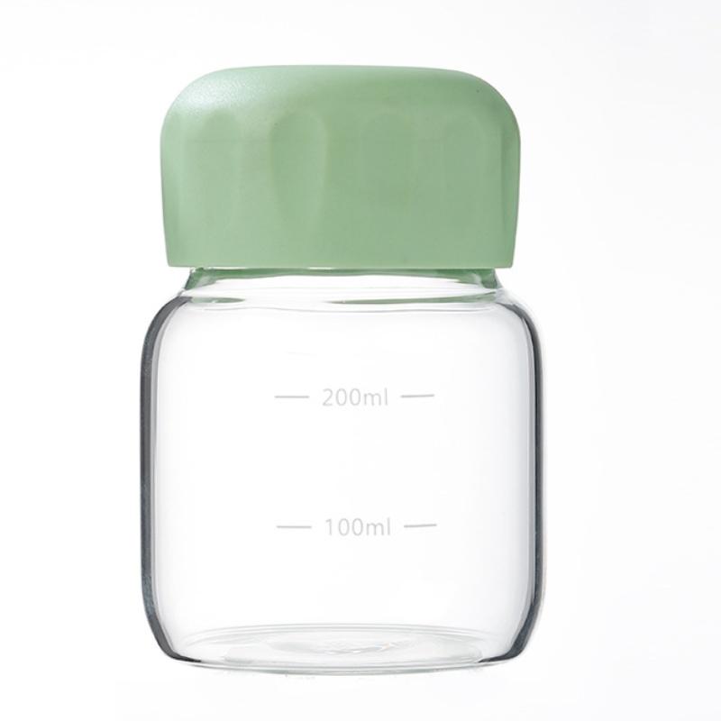 300 мл маленькие стеклянные бутылки для воды с крышкой портативные симпатичные мини цилиндрические однотонные герметичные стаканчики для воды студенческие бутылки для питья