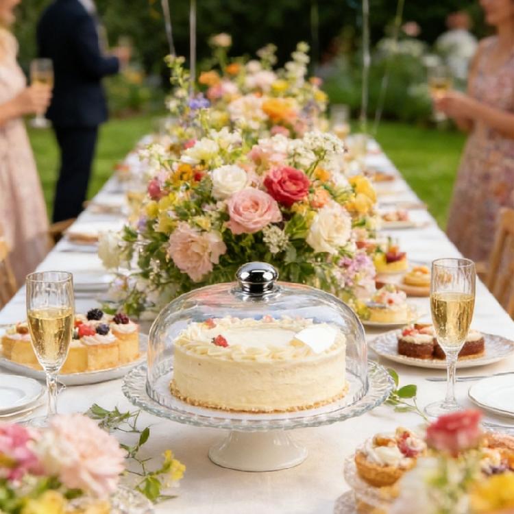 Food Protector for Picnics Clear Plastic Spacious and Safe Outdoor Cake Dome with Clear View Plate Serving Cover