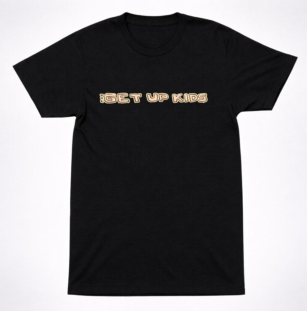 Футболка с текстовым логотипом The Get Up Kids Мультяшная Мидуэст Эмо Панк Мило Унисекс