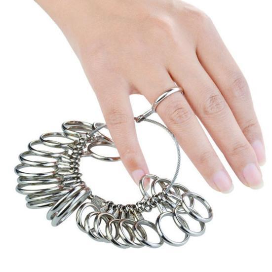 Набор измерительных инструментов для измерения размера колец. Легкое решение для определения размера ювелирных изделий. Регулируемый инструмент для измерения окружности пальца США и Великобритании.