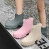 Rubber Boot for Women's Rain Shoes Waterproof Work Garden Galoshes Fishing Rainboots Skateboard Ankle Kitchen Shoes Footwear