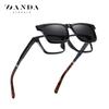 CG7703Super Light TR90Magnetic polarized prescription glasses for men and women, square frame sunglasses for drivers