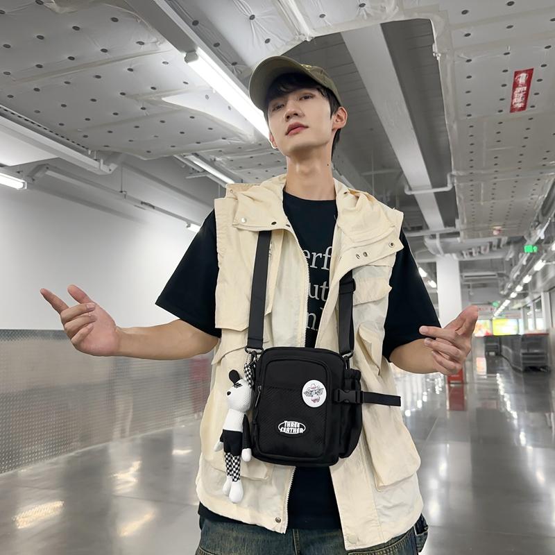 Мужская сумка на плечо, мини-сумка, сумка для мобильного телефона, маленькая квадратная сумка, многослойная сумка