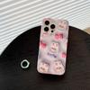 3d мультяшный кролик в виде ракушки для Iphone 13 12 Promax 14 11 Pro Max милый кролик Relif Imd Ins милый чехол для телефона задняя крышка Капа