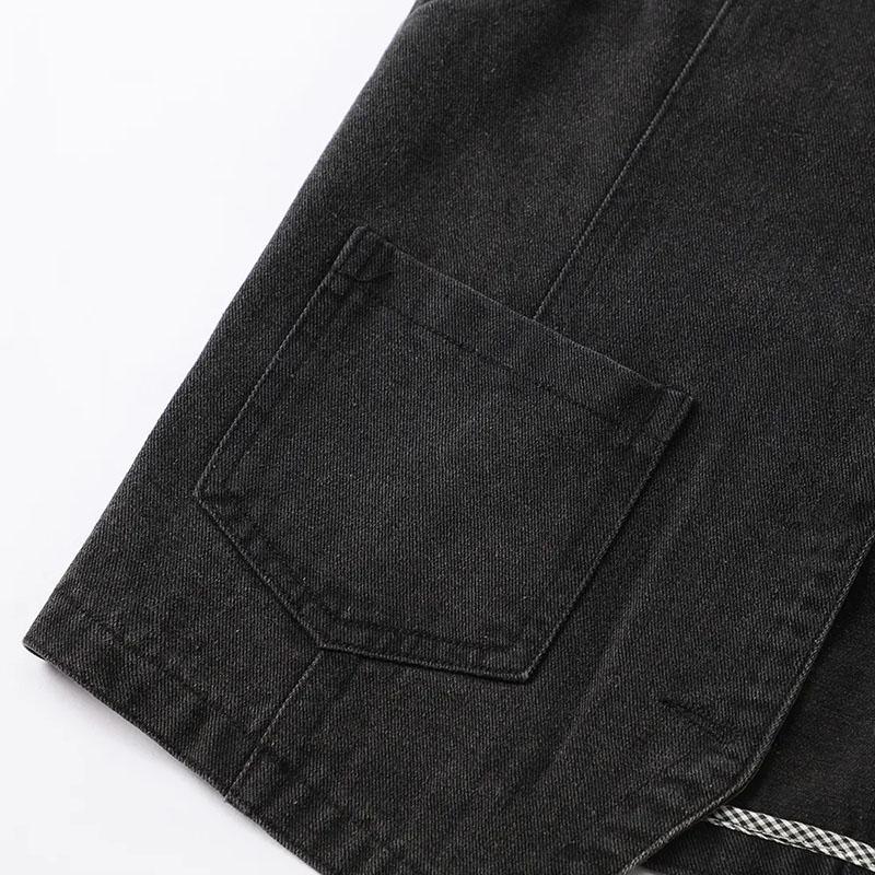 Джинсовый жилет куртка    Винтажный женский повседневный однотонный жилет без рукавов Джинсовая куртка топ