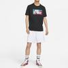 Nike Повседневная футболка с коротким рукавом и логотипом с мультяшным принтом и квадратным вырезом, мужские топы, черные DQ1088-010