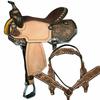 Leather Western Barrel Racing Pleasure/Trail Horse Riding Saddle Tack