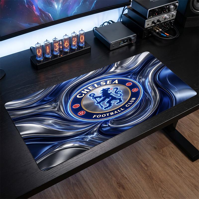 Большой игровой коврик для мыши Chelsea FC с принтом, нескользящий, из мягкой резины, для офисного стола, ноутбука, компьютера, Декор