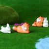 Mini Cute Fox Rabbit Small Ornament Cartoon Bunny Micro Landscape Decoration Model Crafts Car Interior Accessories Gifts