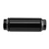Universal Aluminum 44mm Car Inline Oil Fuel Filter With AN6 AN8 Adapter Fittings Black