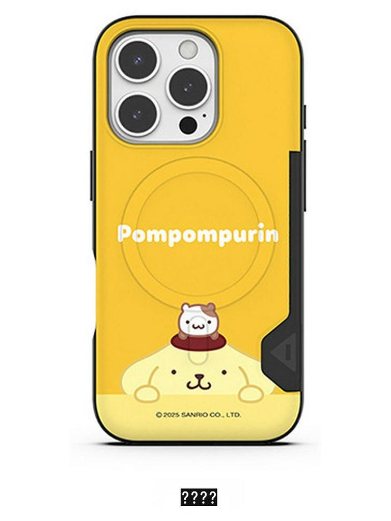 Магнитный защитный чехол Hello Kitty & Kuromi для iPhone 17 Pro Max со слотом для карт