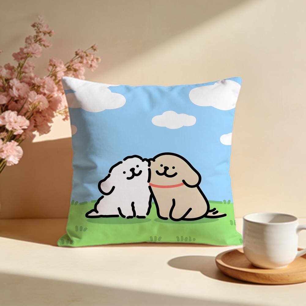 Hot LLine Puppier Cushion Cover Stylish Washable Pillow Cover Ideal for Couch Bedroom Car Decoration