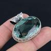 Aqua Narine Gemstone Pendant Solid 925 Sterling Silver Pendant Jewelry Gift For Unisex