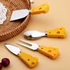 1PC Cheese Knives Cutlery Wood Handle Steel Stainless Butter Spatula ForK Spoon Flat Shovel Creative Kitchen Cooking Tools