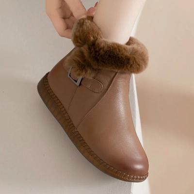 Модная женская обувь Таби Плюс Теплые Удобные Плоские 39 Плюшевые Зимние Ботинки для Женщин Без Скольжения Рабочие Дизайнерские Роскошные Тренд 2024 Меховые