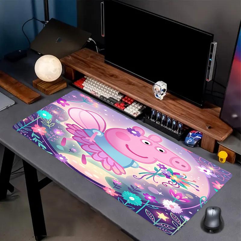 Peppa Pig Print Mouse Pad, Anti‑Slip Desktop keyboard Mat, for PC Laptop Gaming Working Daily Use, Cool Festival Surprise Gift
