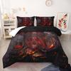 3D цветок череп голова комплект постельного белья готический ужас пух пододеяльник наволочка 2/3 шт. Хэллоуин полноразмерный домашний текстиль мужской пододеяльник
