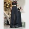 Women's High-Waist Wide-Leg Retro Jeans - Large Size, Slim Fit, Spring/Summer 2024