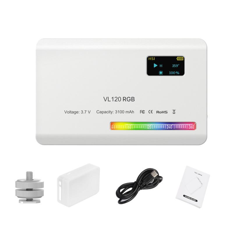 Vl120 Rgb Мини Карманный светодиодный заполняющий светильник Портативный полноцветный портативный светильник для фотосъемки