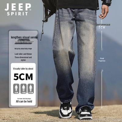 Мужские джинсы JEEP SPIRIT в стиле ретро, свободного кроя, прямые