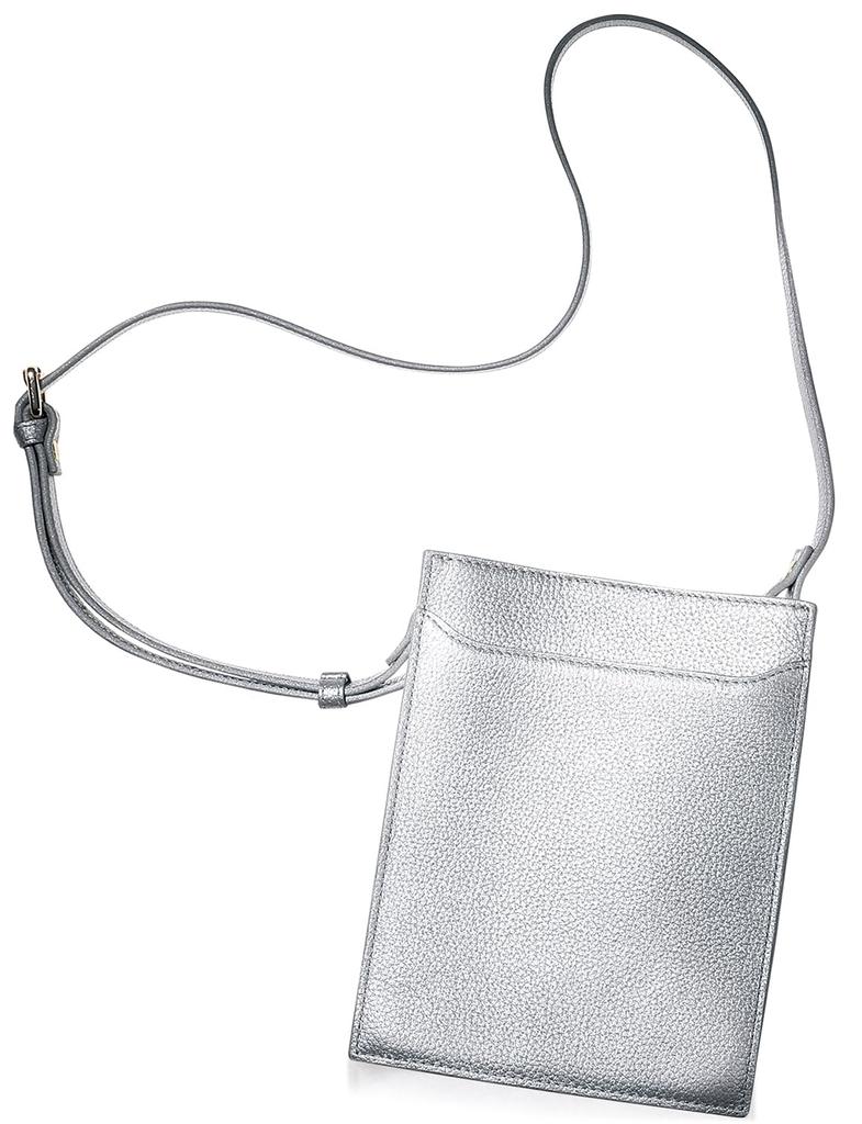 Genuine Leather Smartphone Crossbody Vertical Lightweight Mini Smartphone Shoulder Bag for MP1 [BLUE SINCERE] Pouch, Bag, Style, Women/Mila (Metallic