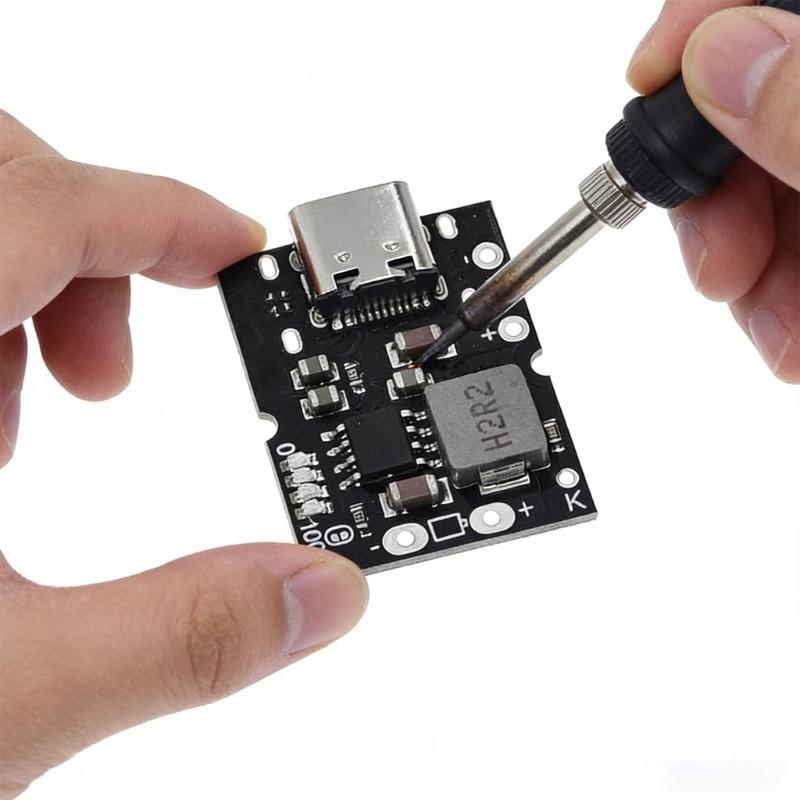 Модуль заряда-разряда 5В 2А для аккумуляторов 4,2В 4,35В Плата защит USB Type-C Повышающий преобразователь Шаг вверх Модуль питания