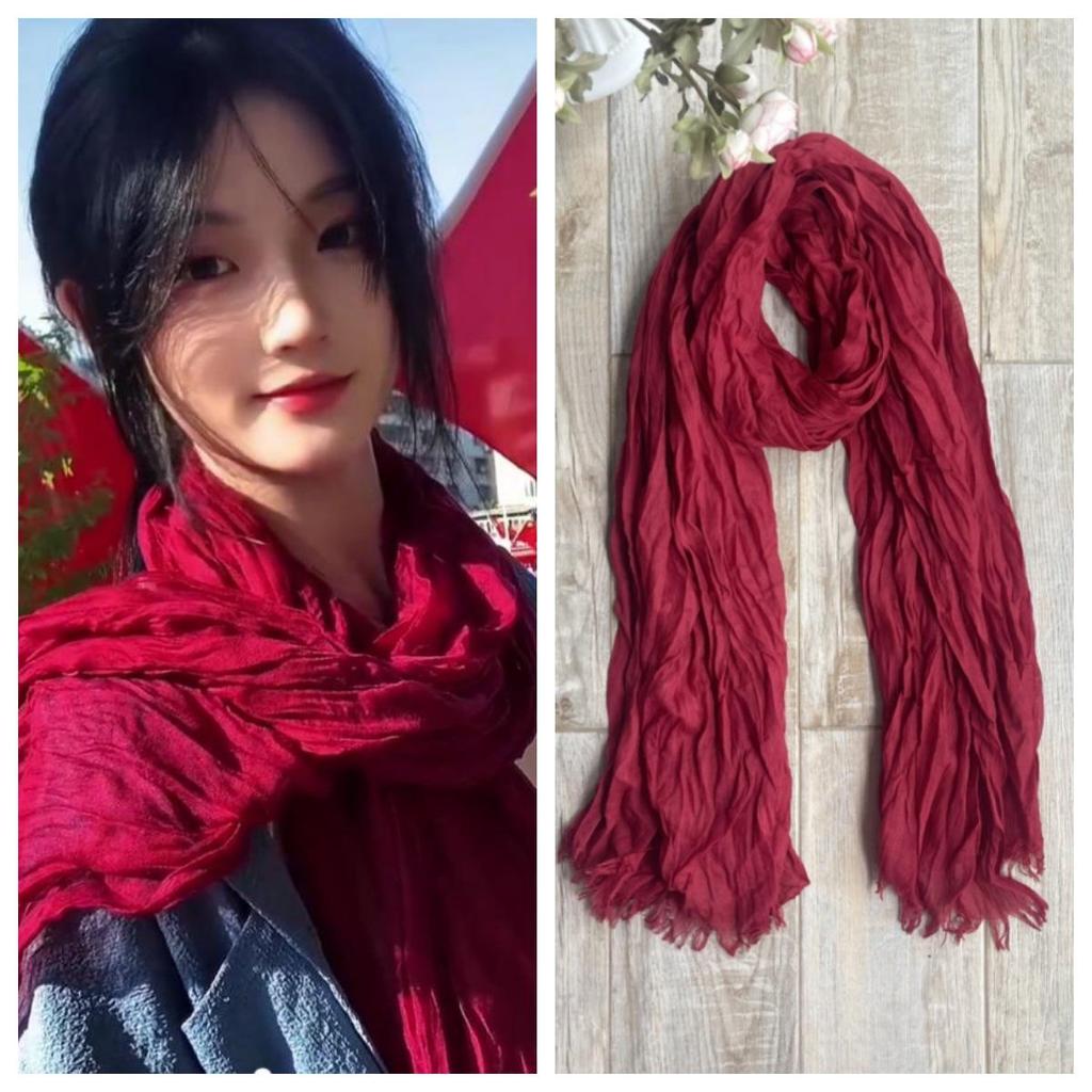 Wasteland Desert Travel Cotton-Linen Scarf: Women's Silk Sunscreen Shawl & Headscarf