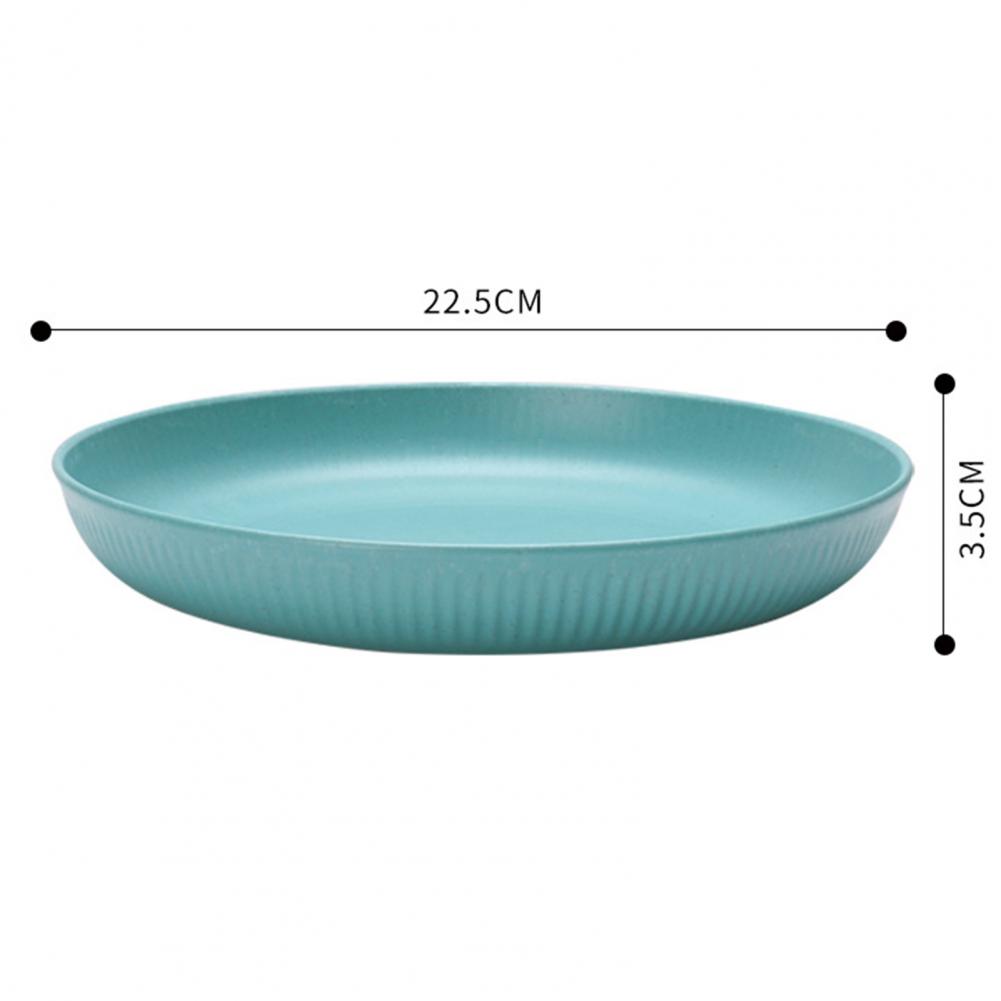 Набор из 6 небьющихся тарелок, экономящих место, красочных, здоровых, экологически чистых, для обедов на открытом воздухе, для дома, Kitchen Bone