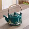 Синий керамический чайник, Чайник для охлаждения воды большой емкости, Заварочный чайник с ситечком для чая, Чайник в ресторанном стиле с ручкой
