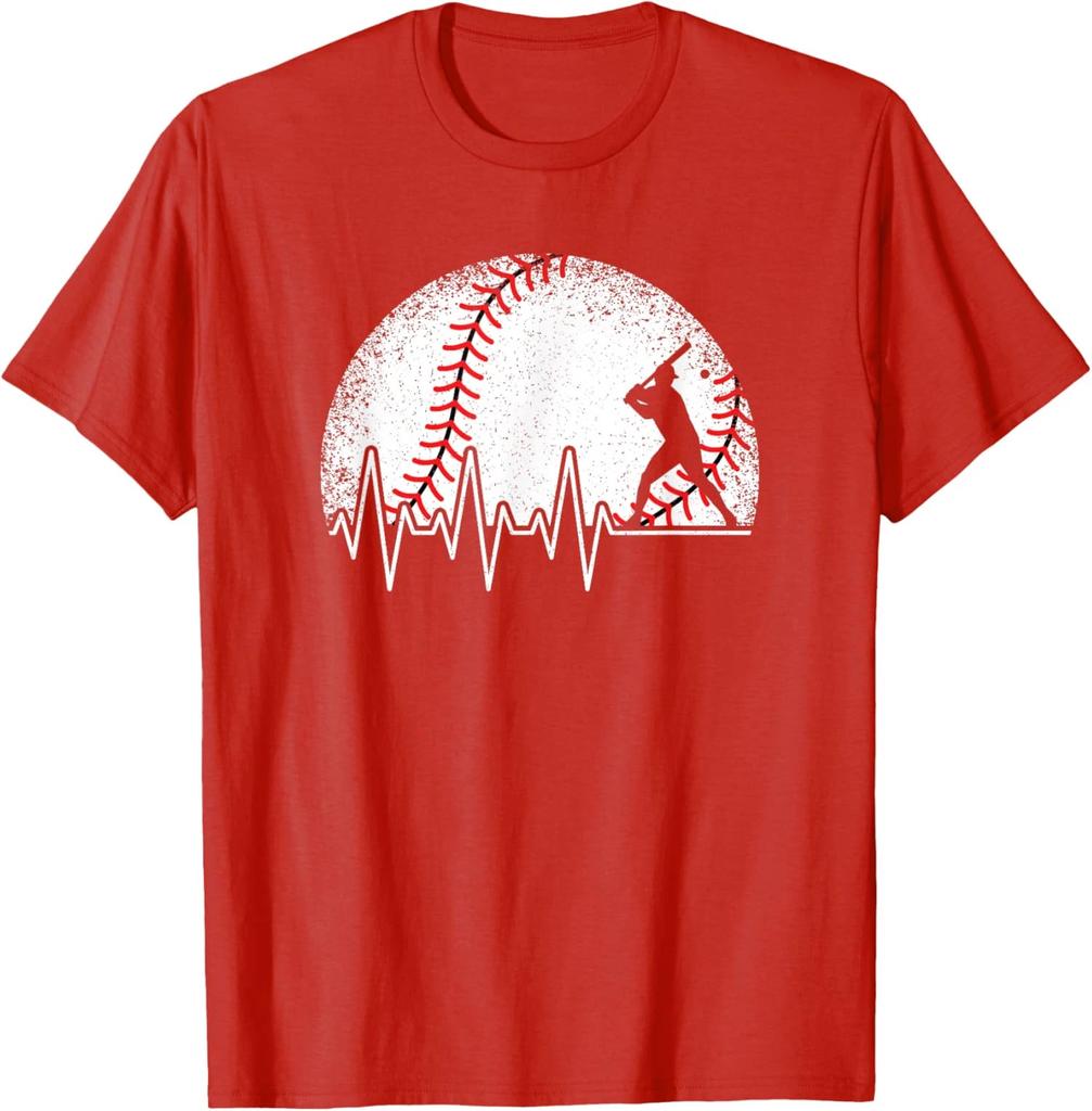 Baseball Heartbeat Player Funny Best Sport Friends Unisex T-Shirt