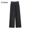 Women's High-Waist Wide-Leg Cashmere Blend Pants