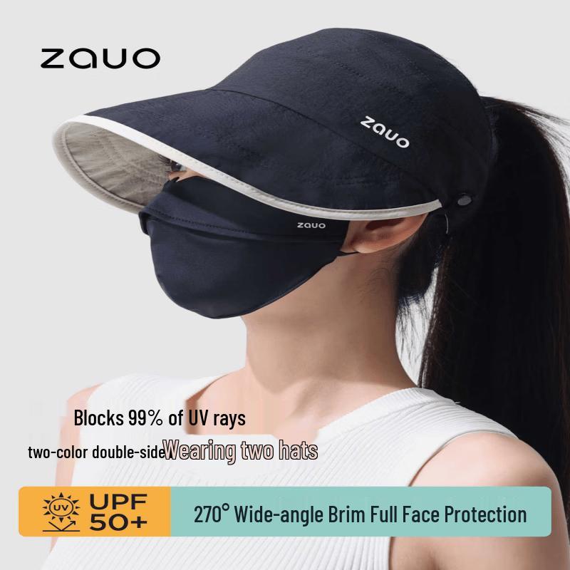 Zauo2025 Двусторонняя быстросохнущая солнцезащитная шляпа