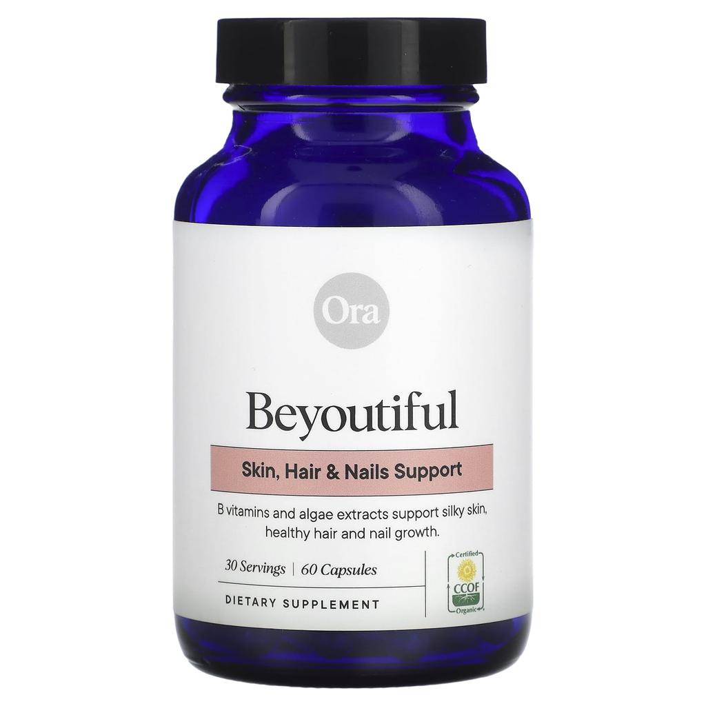 Ora, Bayutiful, Поддержка здоровья кожи, волос и ногтей, 60 капсул