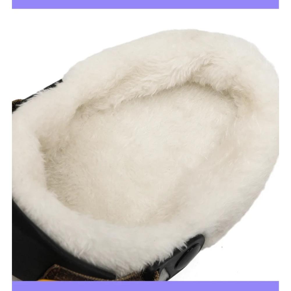 Зимние повседневные тапочки с круглым носком, уличная обувь, эластичная толстая подошва, модная универсальная бархатная модель, сохраняет тепло, удобна