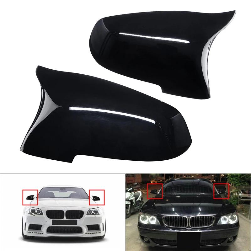 Для BMW 5 серии F10 F11 F18 LCI накладки на зеркала заднего вида глянцевые черные 2014-2016
